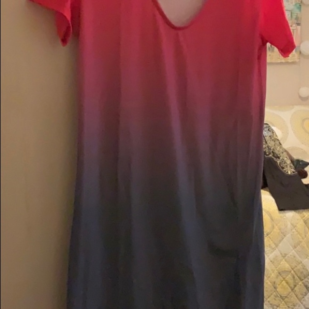 Beautiful ombré short sleeve dress